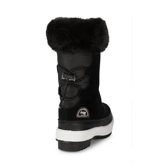 Pajar Canada Barb Waterproof Leather Suede Faux Fur Black Winter Boot Size 10 - Picture 2 of 15